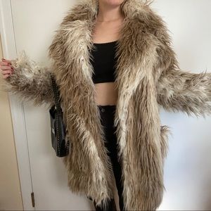Reformation Oversized Faux Fur Jacket